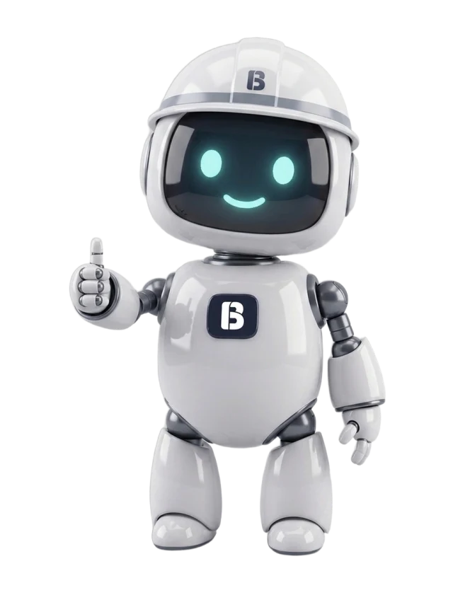 Build 76 robot mascot building a website for electricians